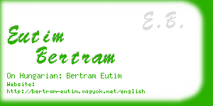 eutim bertram business card